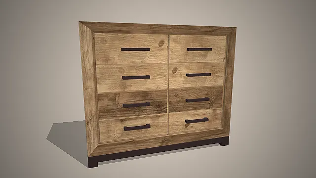 工业风八斗柜  原木储物柜  落地式设计  收纳家具