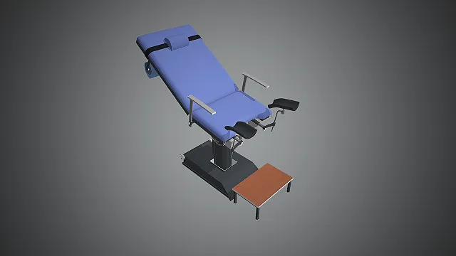 一张妇科检查床的3D模型