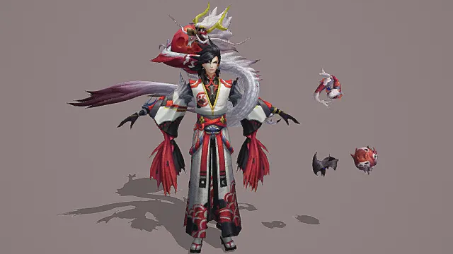 《阴阳师》荒川之主-怒涛龙吟 角色模型