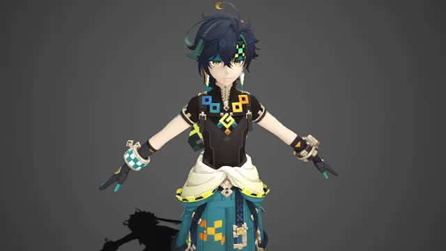 原神  快递员绮良良  工装风设计  机能靴  方块元素  猫耳