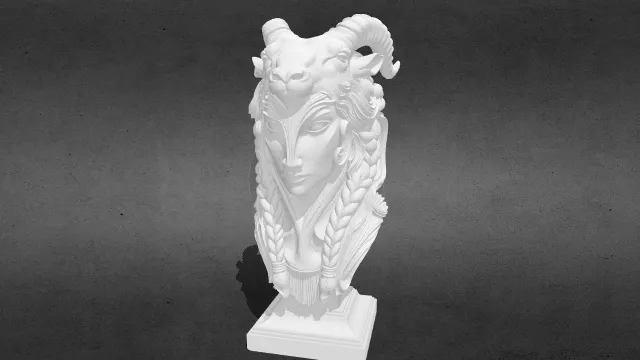十二星座系列 摩羯座女士 山羊 stl.stl