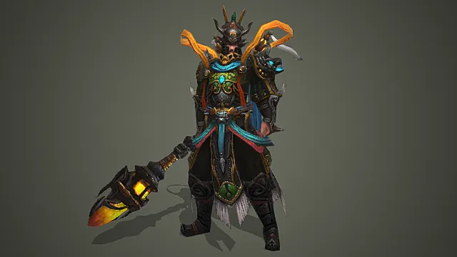 妖界焚原军寨焰刃破军将模型 