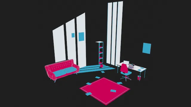 黑色魔法房间建筑房子场景