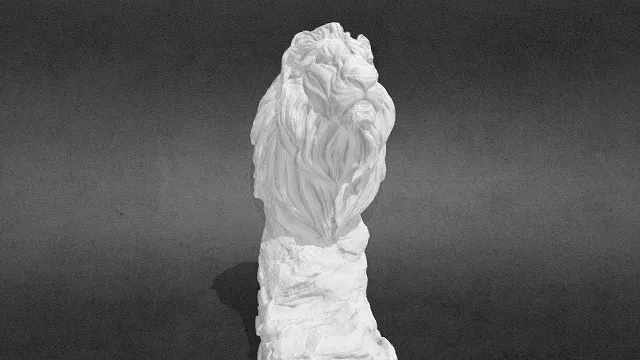 风格化 狮子首 狮首雕塑obj.obj