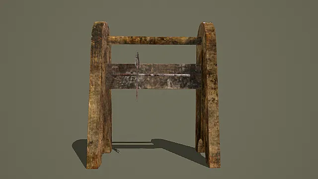 复古木质针式刑具3D模型