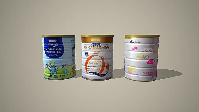 爱斯时光合生元爱羽乐孕产妇及婴幼儿奶粉罐装 3D 模型