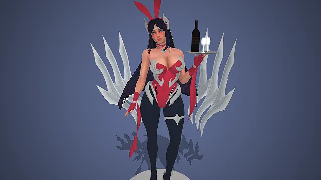 英雄联盟  艾瑞莉娅  酒盘与红酒杯  兔耳发箍
