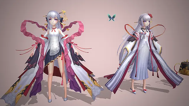 古风仙女  和风汉服  飘带法器  清冷仙气