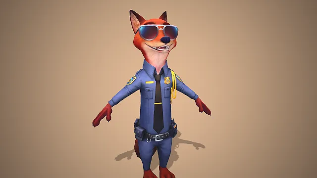 狐狸警官  疯狂动物城  墨镜酷帅  尼克