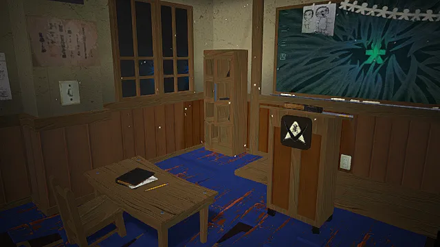 怪诞卡通教室场景模型