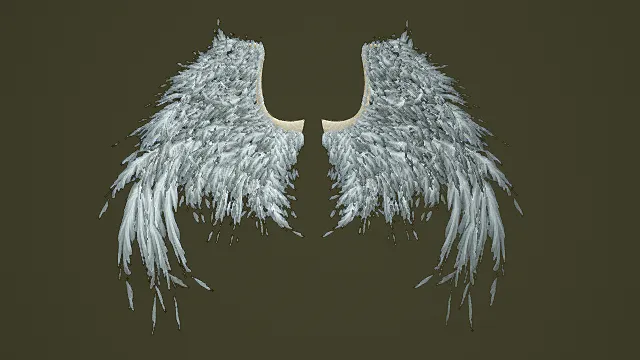 奇幻风格天使之翼3D模型
