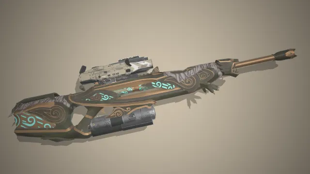 魔法科技狙击枪  战术瞄准镜  武器模型  做旧金属