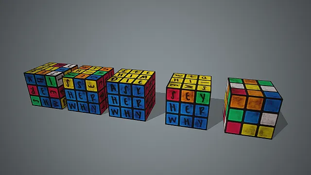 字母魔方谜题  复古谜题道具  益智玩具  解谜