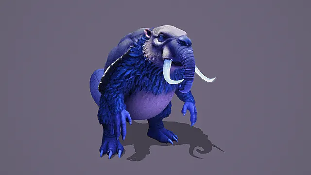 奇幻风格蓝纹象鼩兽3D模型