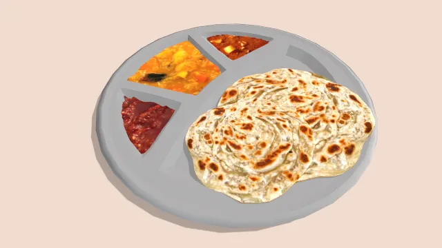 盘子装的罗蒂卡纳煎饼食物和酱料