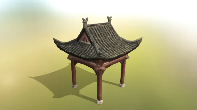 中式建筑 传统 古建筑 亭子
