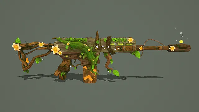 自然共生风草木步枪3D模型