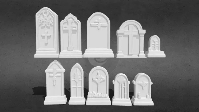 微缩模型_墓碑群_obj.obj