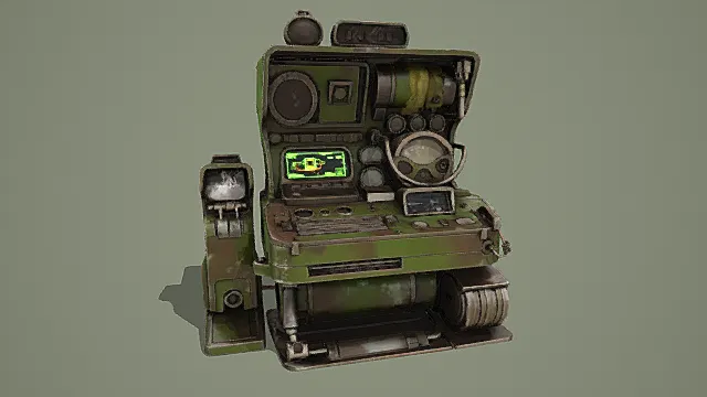 复古废土载具操控台3D模型