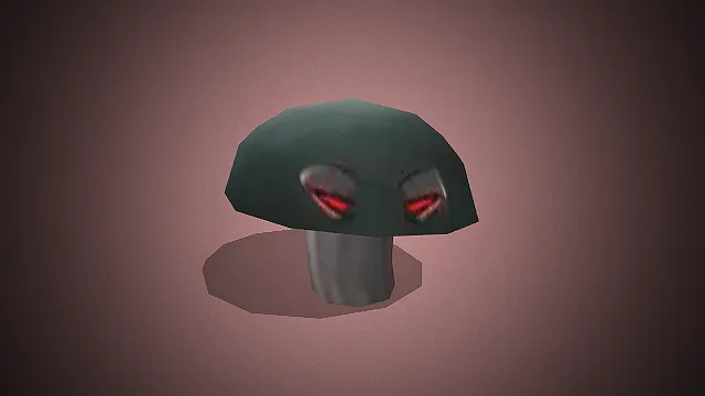 《植物大战僵尸》里 “毁灭菇” 的3D模型