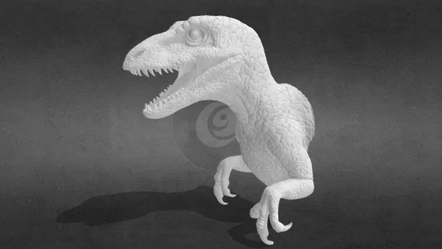 狡猾的猎手：迅猛龙壁挂半身像stl