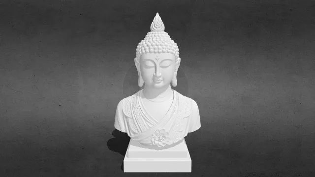 佛陀半身像 第5版 stl.stl