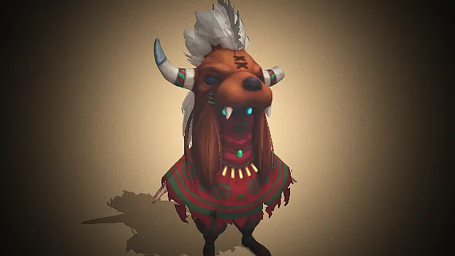 牛头人  部落图腾  奇幻魔物  原始野性风  矮壮体型