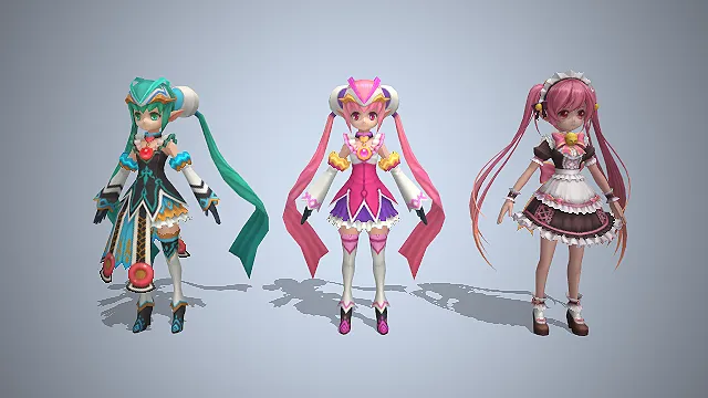 精灵少女  女仆服饰设计  萌系萝莉  精灵耳