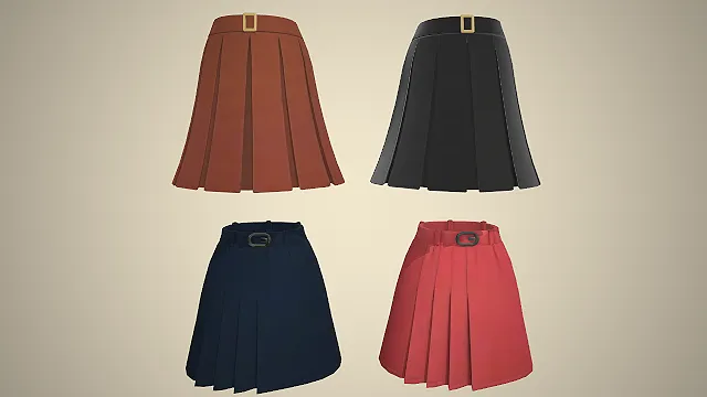 百褶裙  学院风  百搭通勤款  A字裙