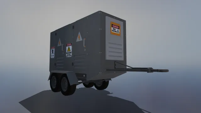 工业模型   电箱   警示牌    拉车   移动形