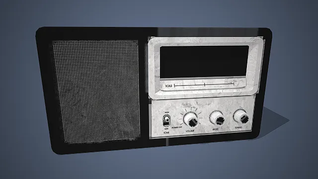 台式收音机  复古风格  怀旧道具  游戏资产