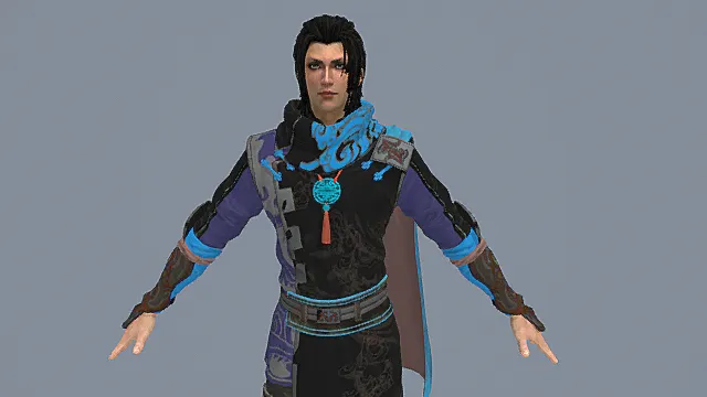 墨蓝玄影·江湖游侠刺客套装