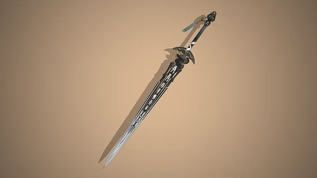 黑金古风长剑  篆体铭文  流苏挂饰  中式仙侠