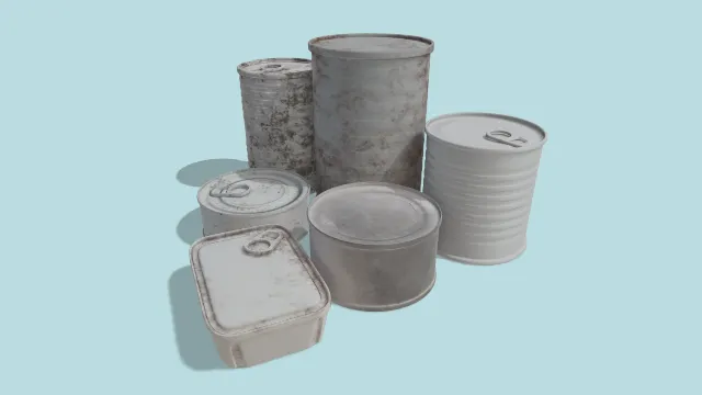 铁制无标签的食品罐头工具