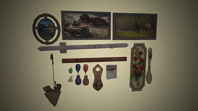 一组墙面装饰模型的集合