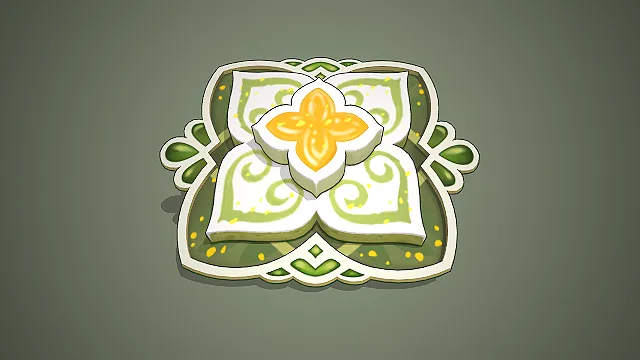 甜点模型  花卉造型  手绘渲染  清新绿纹