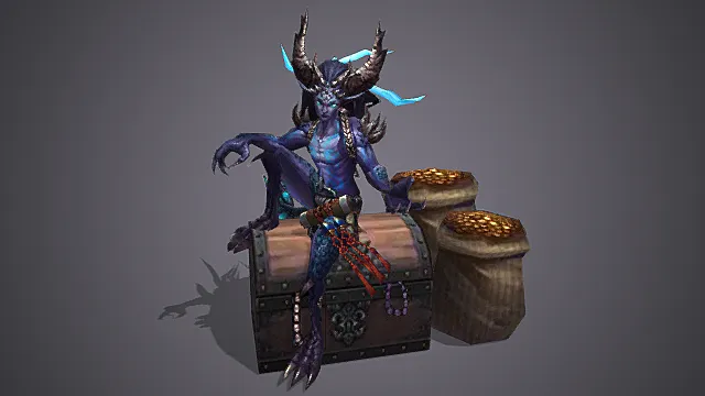 妖界秘藏贼巢幽蓝盗宝妖灵模型