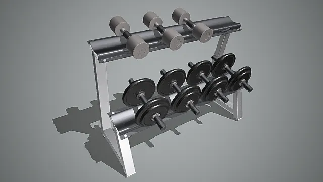 哑铃健身器材设备3D模型
