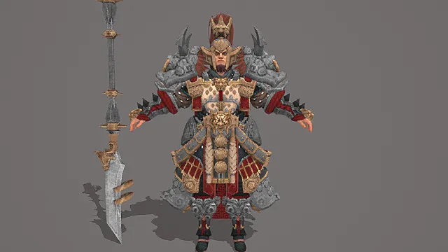 金鳞虎威·霸王型古风三军统帅套装