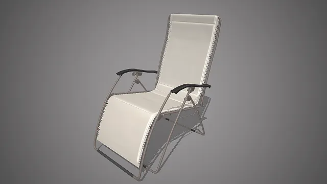一个现代简约风格的3D折叠躺椅模型