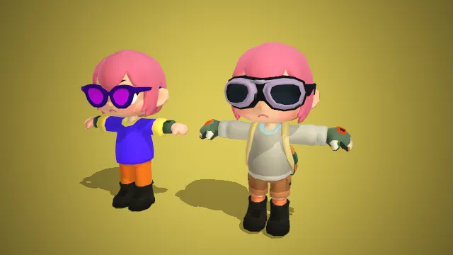 酷炫姐妹花：粉色短发与时尚墨镜的潮流先锋