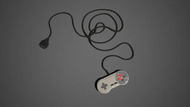 复古风格  游戏手柄  塑料材质  怀旧  电子游戏  经典游戏机配件