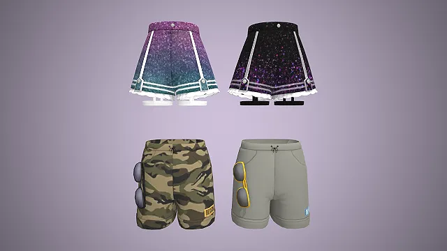 休闲短裤  荷叶边装饰  卡通风  口袋设计