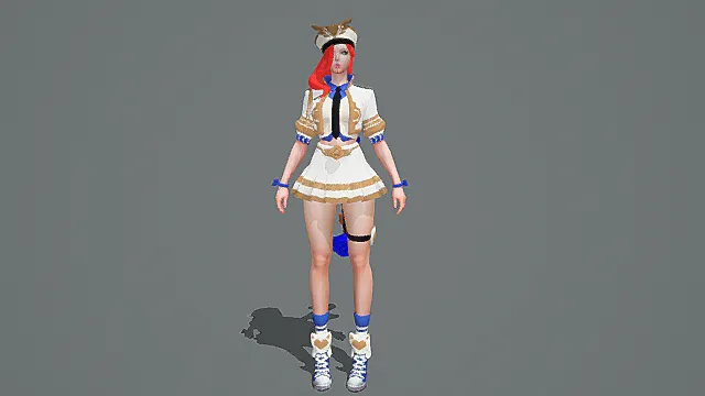 猫耳学姐：学院风萌系辅助套装