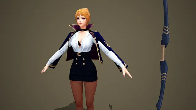 Martha    韩风游戏战斗角色性感美女模型带武器