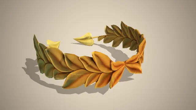 金色叶子形状的发冠