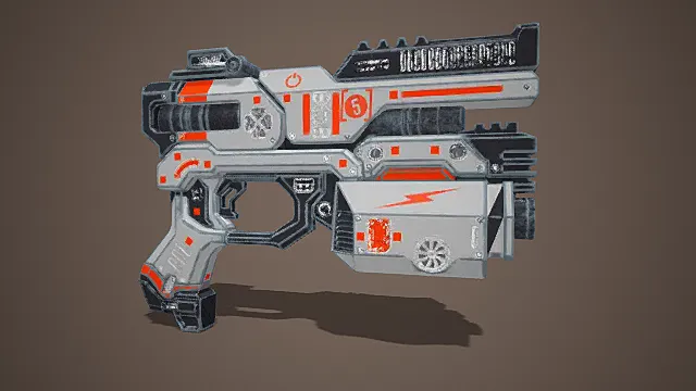 科幻风格能量手枪3D模型