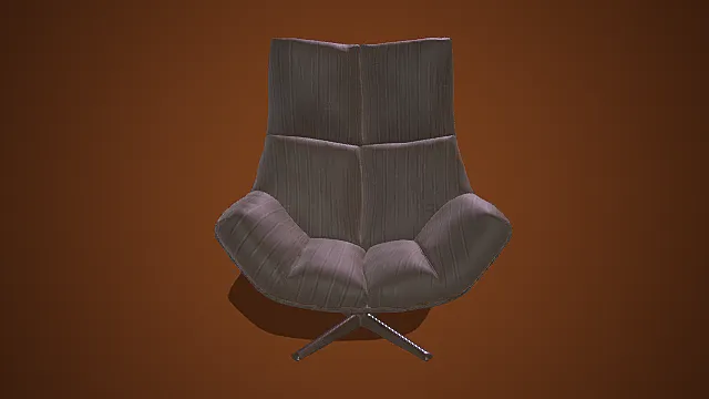 写实现代休闲单人沙发椅模型