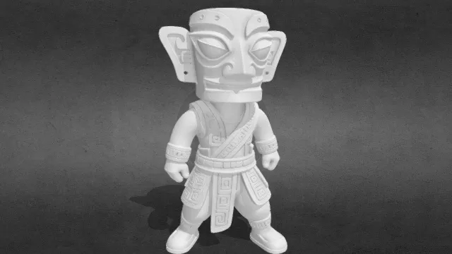 Q版三星堆人像_obj