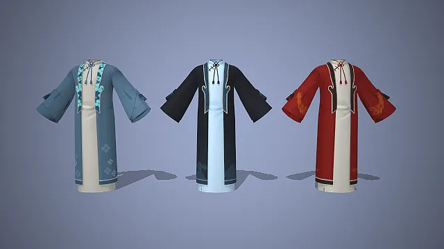 新中式  国风长衫  传统纹样  古风外衫